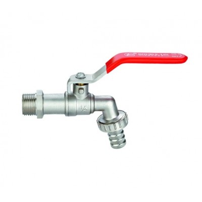 Кран латунный шаровый для полива наружная резьба 1/2" ручка Double-lin (78-040)